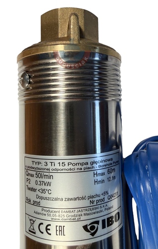 Pompa głębinowa 3 Ti 15 0,37kW 230V z 20m kabla 2