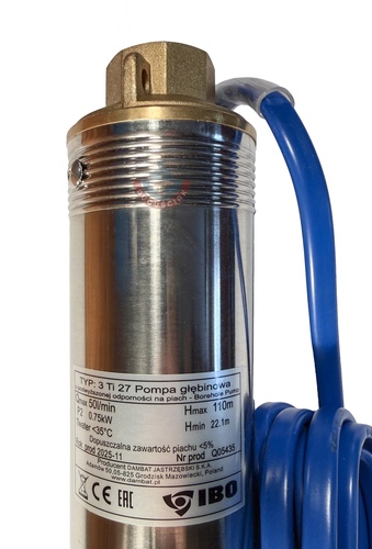 Pompa głębinowa 3 Ti 27 0,75kW 230V z 20m kabla 2