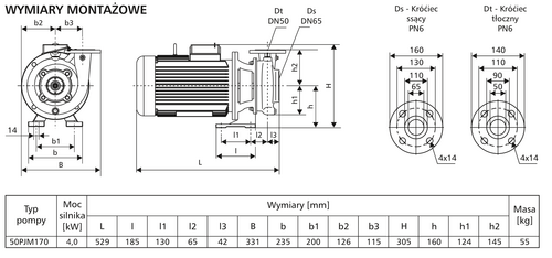 Pompa 50PJM170 4,0kW/2900 DMc3 5