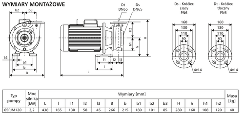 Pompa 65PJMa120 2,2kW/2900 DS2 3