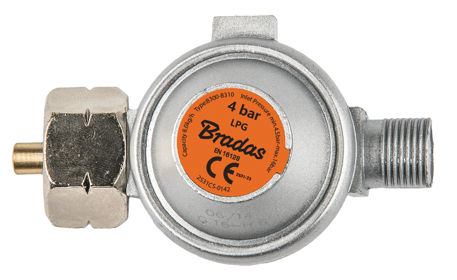 Reduktor gazowy wysokiego ciśnienia, 4bar, 8kg/h gwint 3/8" L 1