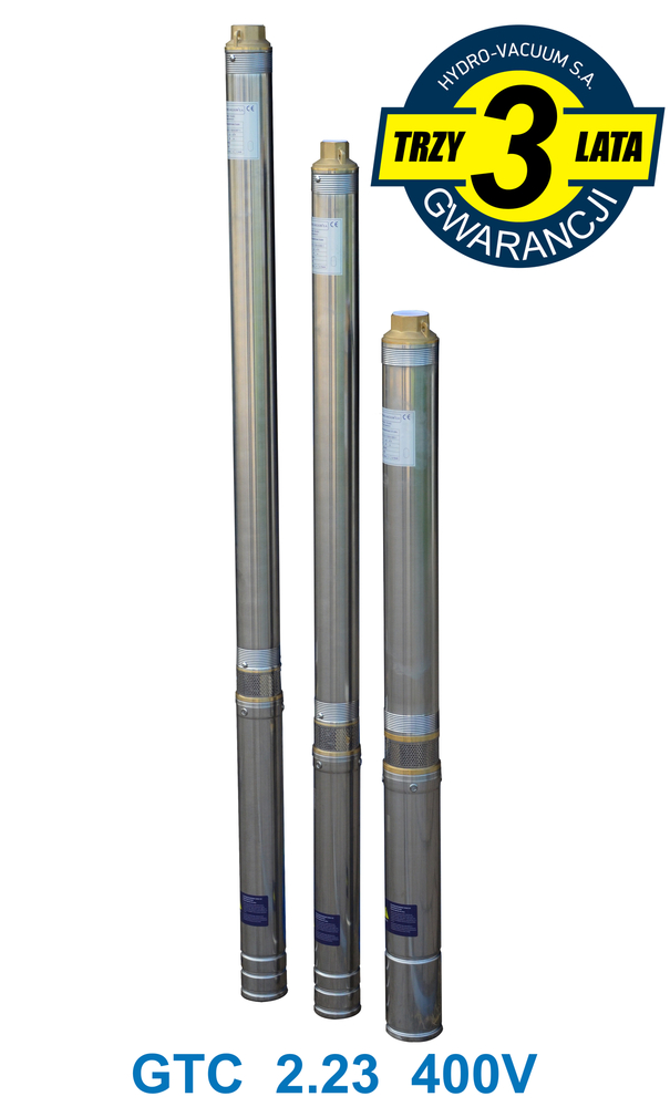 Pompa głębinowa GTC 2.23 1,5kW 400V 3,5" Hydro-Vacuum  1