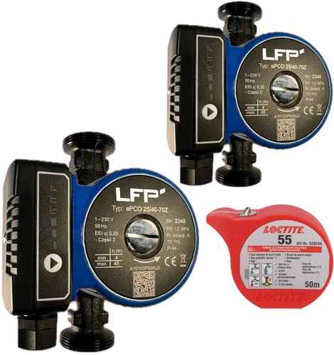 Duopack ePCO 25/40-70Z + nić Loctite 50m 1